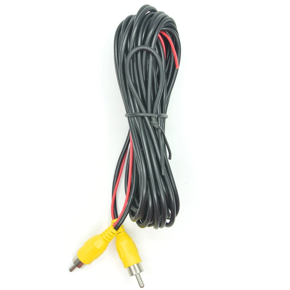 Car RCA Video Extension Cable For Auto Backup Camera with Detection Wire 6M/20FT