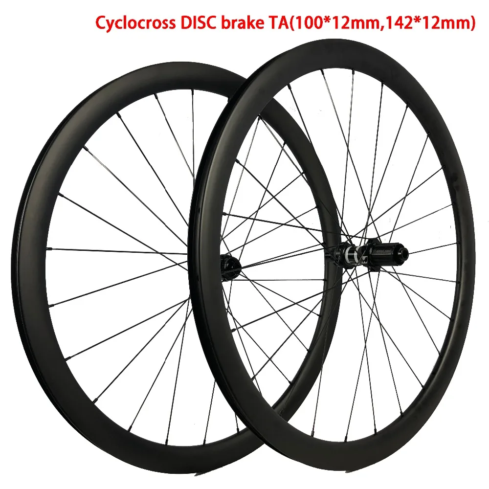 Center Lock Carbon Wheels 35mm 38mm 45mm 50mm 60mm 88mm Clincher Cyclocross Road Wheelset Disc Brake Thru Axle 100X12mm 142X12mm