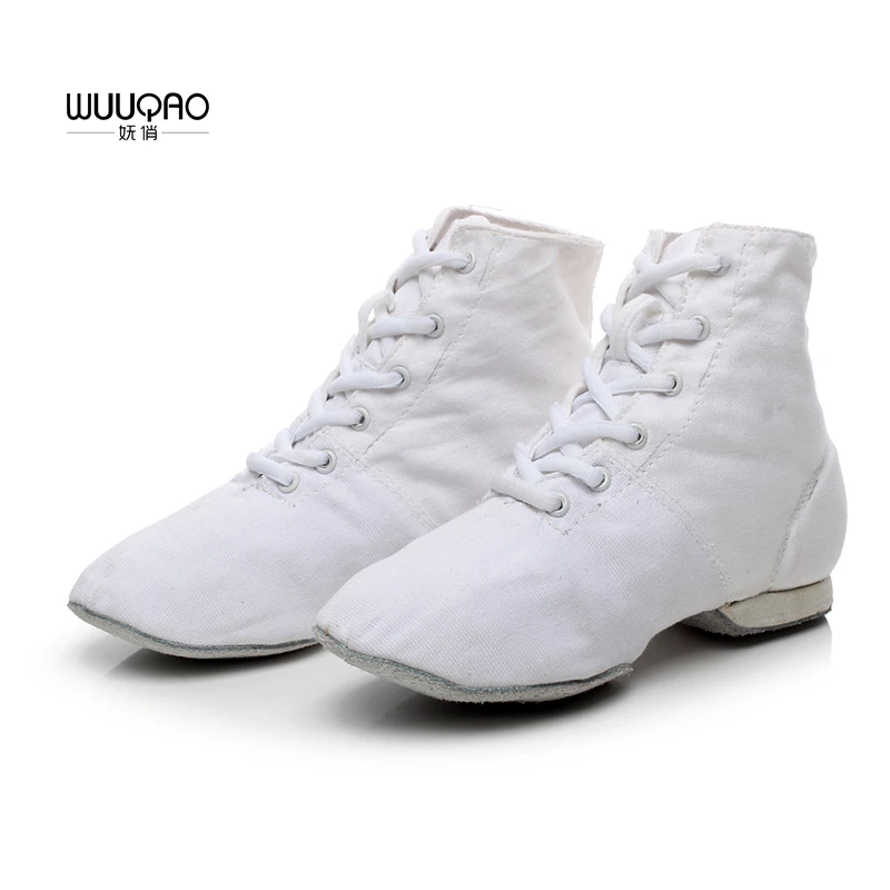 

Women's Men's Jazz Dance Shoes Lace Up Boots Children's kids Jazz Sneaker Dance Shoes Canvas or Leather Jazz Boots 3 Colors