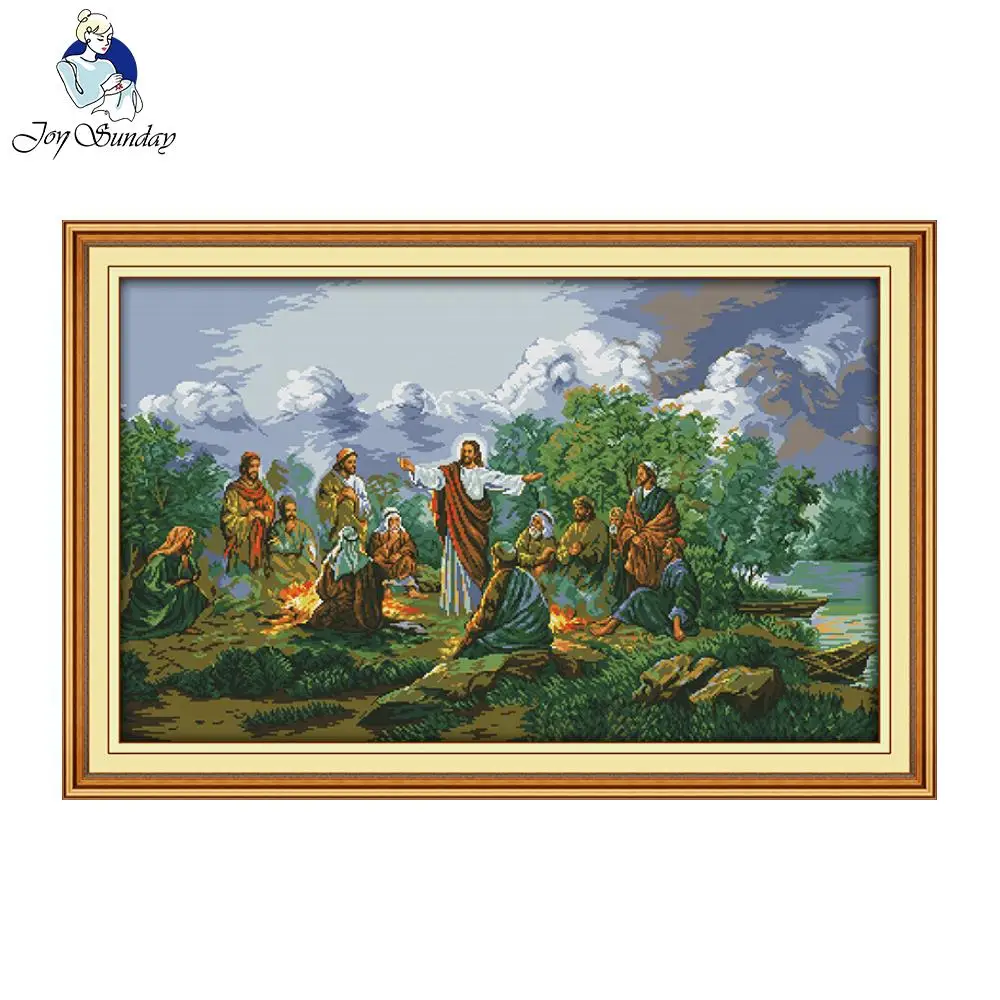 

The Jesus and His Disciples Cross Stitch 11CT 14CT Cross Stitch Set Chinese Cotton Cross-stitch Kit Embroidery Needlework