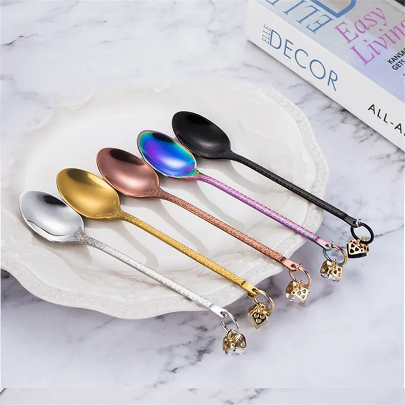 304 Stainless Steel Coffee Spoon, Tea Scoop Set, Christmas Gift, Restaurant Soup Tools, Dinnerware, Mixing Spoon, Tableware Set