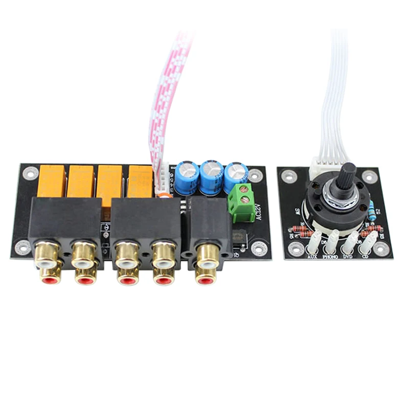 AIYIMA RCA Audio Schalter Eingang Auswahl Bord Lotus Sitz Stereo Relais 4-way Audio Eingang Signal Selector Schalt Verstärker DIY