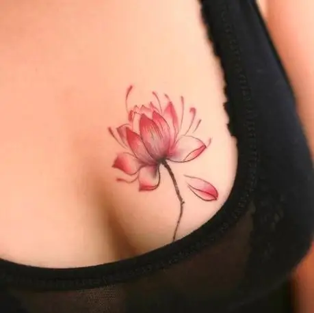 

Waterproof Temporary Tattoo Sticker sexy pink Lotus tattoo for girl tatto stickers flash tatoo fake tattoos flower Body Art