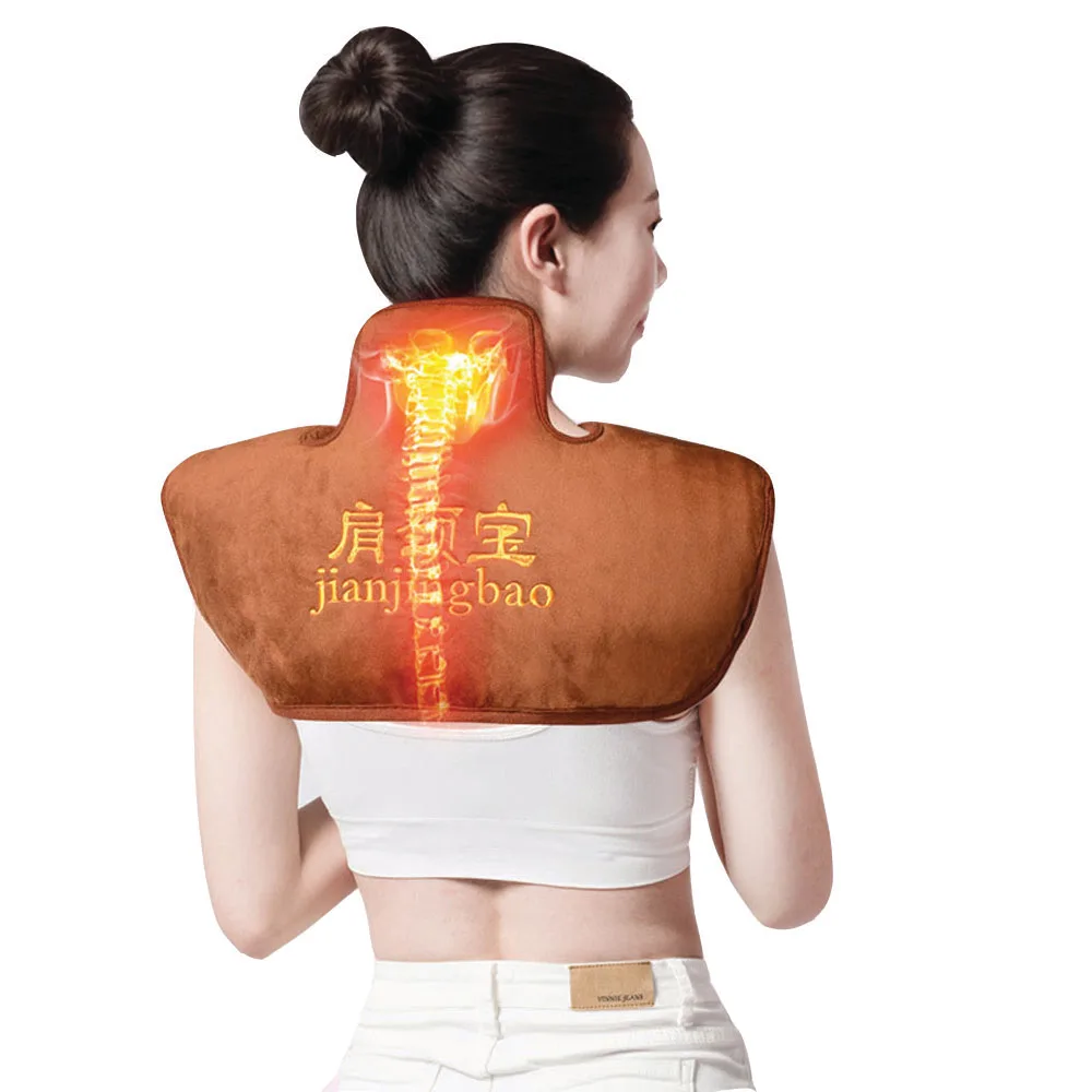 Electric Moxibustion Shawl Neck Cervical Shoulder Heating Pad Cervical Heating Blanket Multiple Protect for Shoulder neck pain