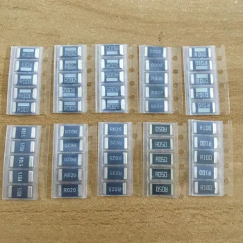 50PCS ความต้านทาน2512ตัวต้านทาน SMD ตัวอย่างชุด,10 KindsX5pcs = 50Pcs R001 R002 R005 R008 R010 R015 R020 R025 R050 R100