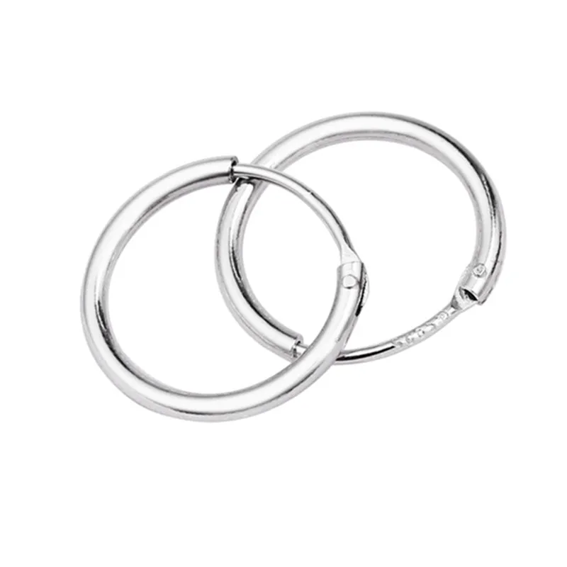 Pendientes de aro pequeños de Plata de Ley 925 para hombre, aretes huggie, joyería de moda, pendientes circulares