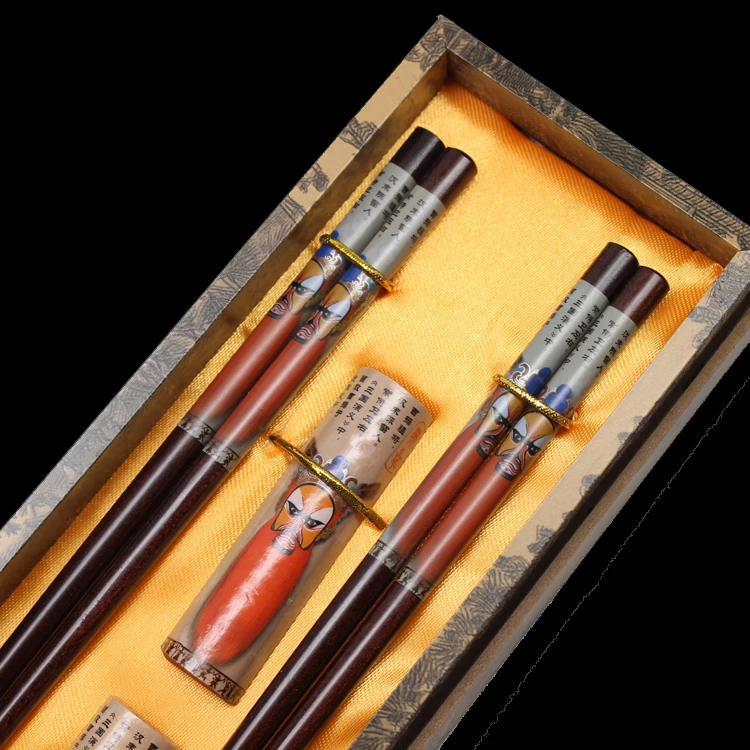 Essstäbchen aus Holz, Geschenkbox, Hochzeitsgeschenke, chinesische Merkmale, Überseegeschenke, Essstäbchen aus Holz, Essstäbchen-Set, Holzküche – Detail 16