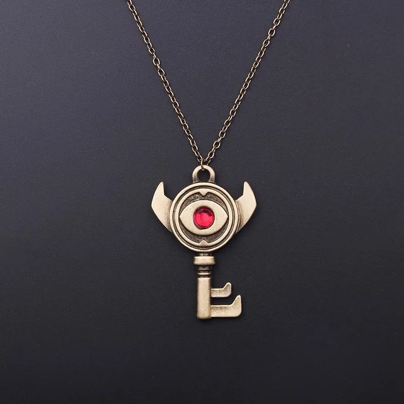 10 Style The Legend Of Necklace Evil Eye Key Pendant Red Heart Pendant Lovers Friendship Gift Game Jewelry Accessories