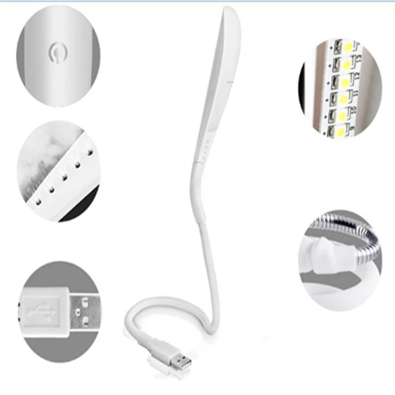 1pc Led Light USB Light Computer Lamp Flexible Ultra Bright Notebook PC Power Bank Partner Computer Tablet Laptop Night Lamp