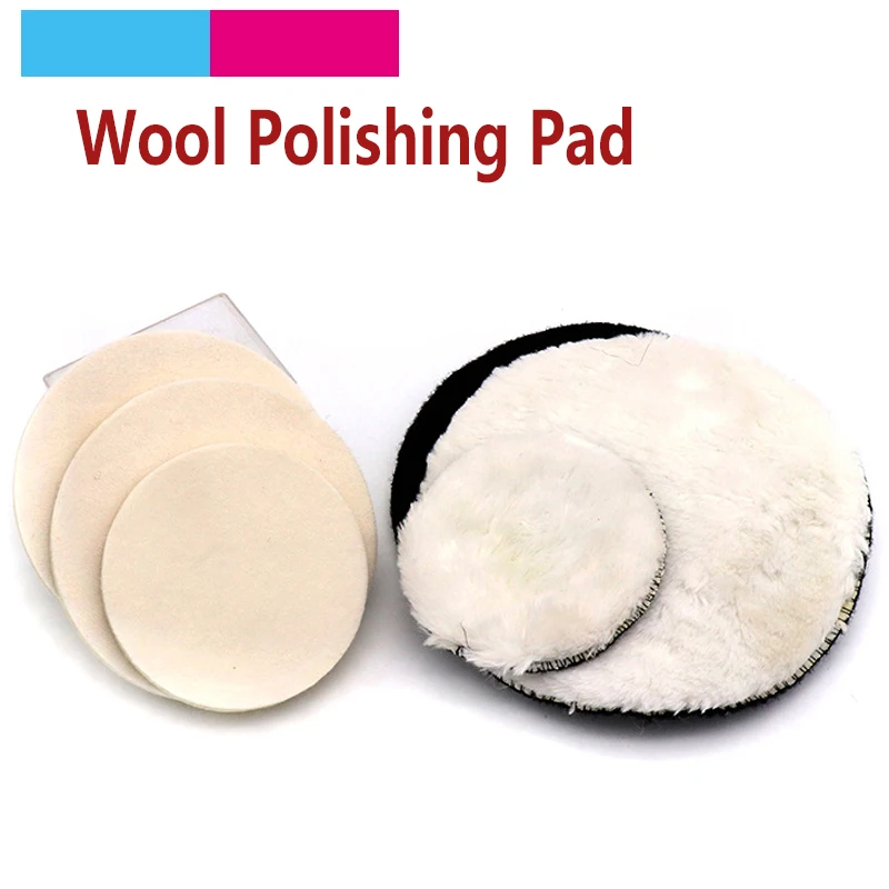 1pcs Hot Sale 4' 5' 6' 7' Round Fine Polishing Pad Wheel Self-adhesive Car Paint Care Waxing Sponge Wool Polisher Bonnet Tools