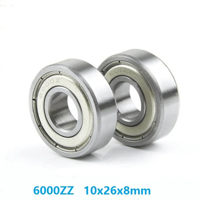 

500pcs/lot 6000ZZ 6000-ZZ 6000 ZZ Deep Groove Ball bearing Mini Ball Bearings shaft 10x26x8mm