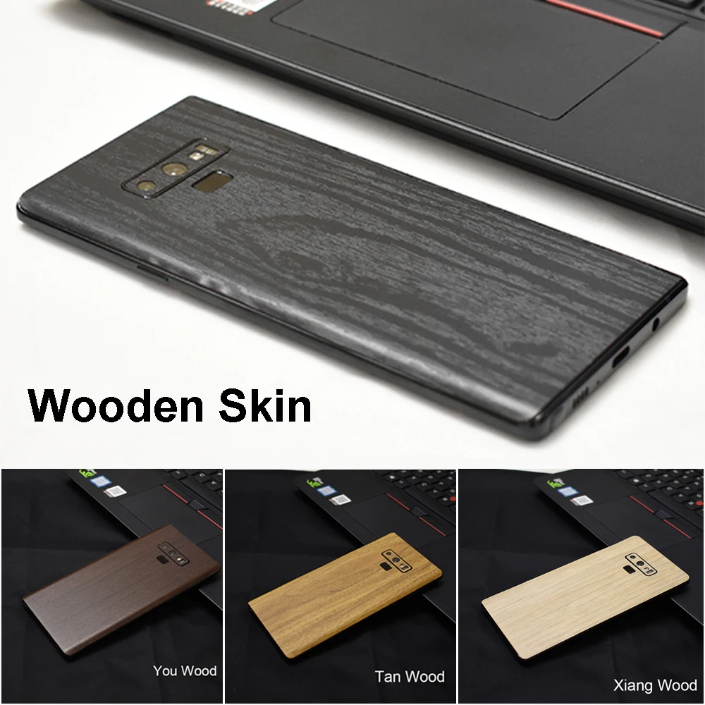 3D Carbon Fiber/Leather/ Wood Skins /Snake Skin Phone Back Sticker For SAMSUNG Galaxy S10e S10+ Note 9 8 S9 S8 Plus S7Edge Wrap