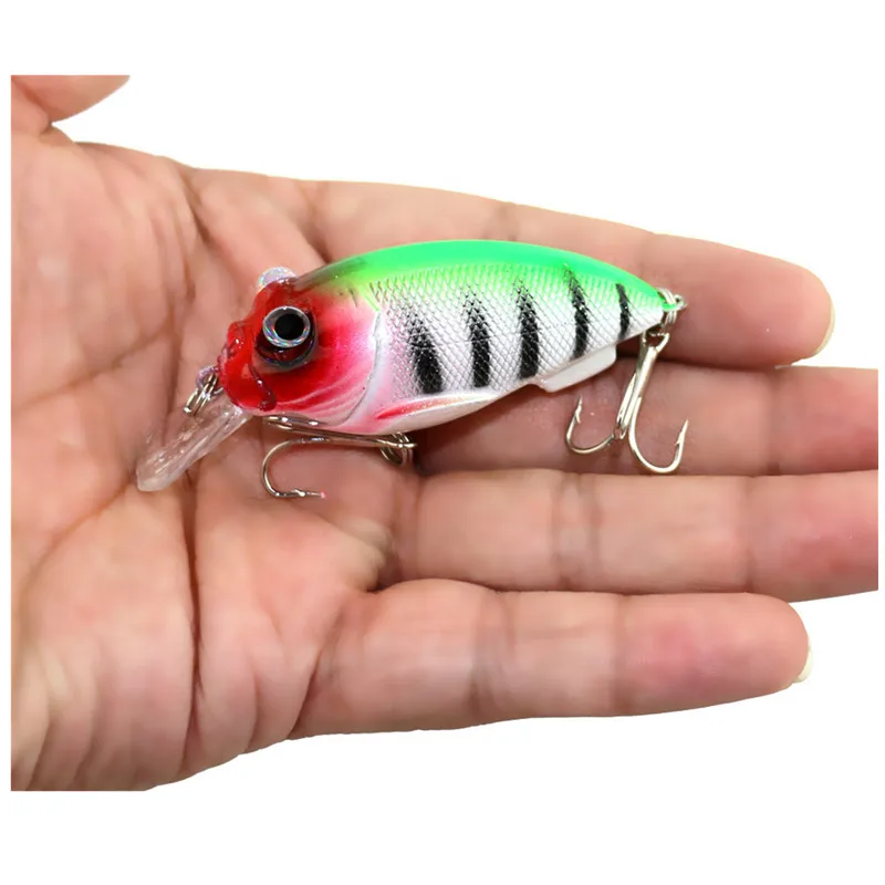 8 Pcs/ pack 7cm 8 Colors Fishing bait 9.6g Fishing lure Kits Hot Sales Hard bait Crankbait 6# high carbon steel Treble Hook