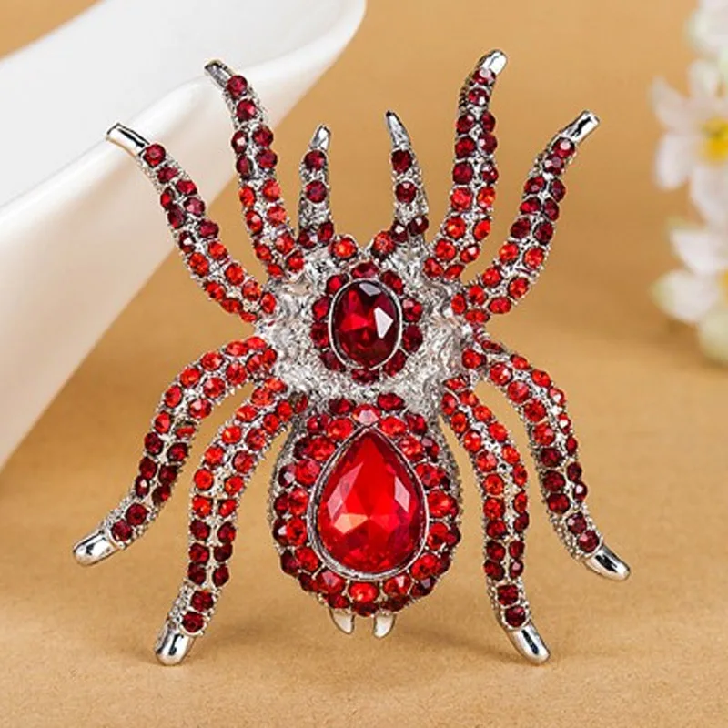 Luxury Brand Big Spider Brooches Fashion Steampunk Jewelry Colar Femininos vintage Broaches Best Party Broch Broches Relogio Vaz