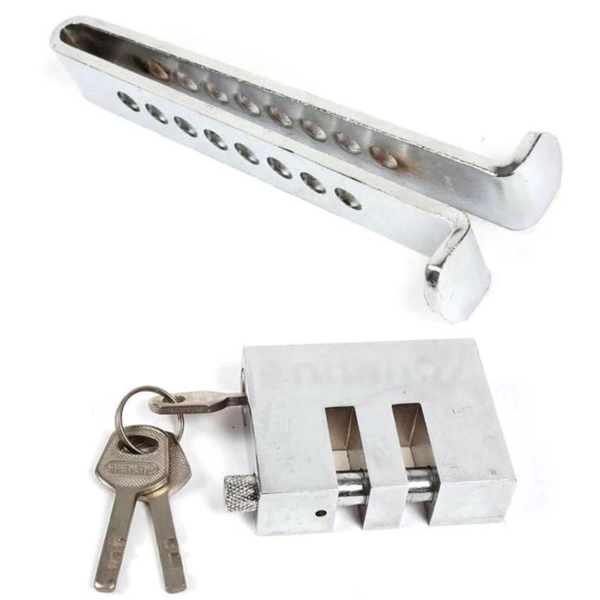 1 Set Universal Auto 8 Holes Pedal Security Lock with Keys Anti-Thief Device Stainless Steel Clutch Lock Car Brake Safety Lock