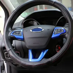 Color My Life Car Interior Steering Wheel Protection Cover Decoration Trim Stickers for Ford Ecosport 2017 2018 Accessories