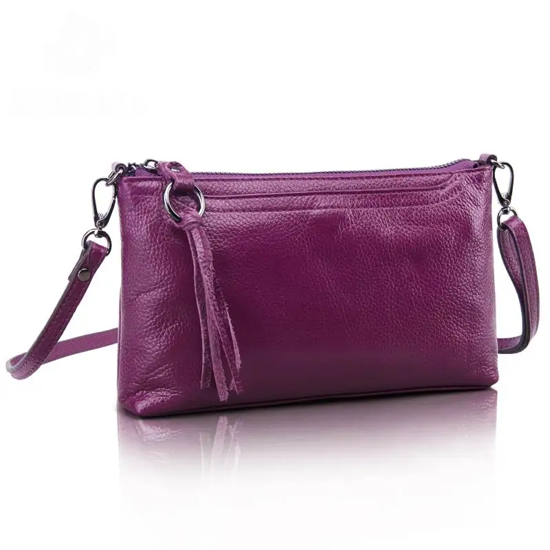 Fashion Messenger Bag For Women Genuine Leather Mini Clutch Bag real leather solid Women shoulder bags Casual lady handbag