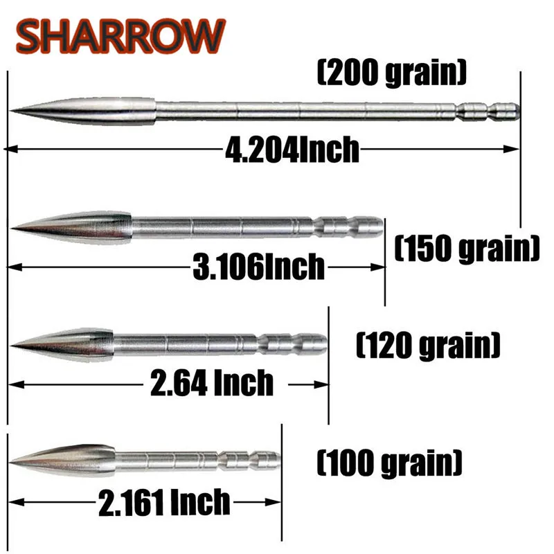 

24pcs 100-200gr Archery Field Points Arrowheads Tip Practice ID4.2mm Arrow Shafts For Shooting Training Practice Accessories