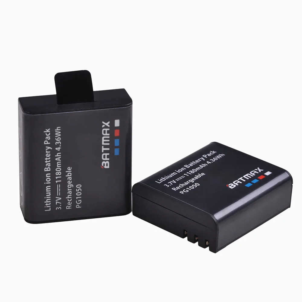 

2Pcs 1180mAh PG1050 Rechargeable Li-ion Battery akku for SJCAM SJ4000 SJ5000 SJ6000 SJ8000 EKEN 4K H8 H9 GIT-LB101 GIT PG900 105