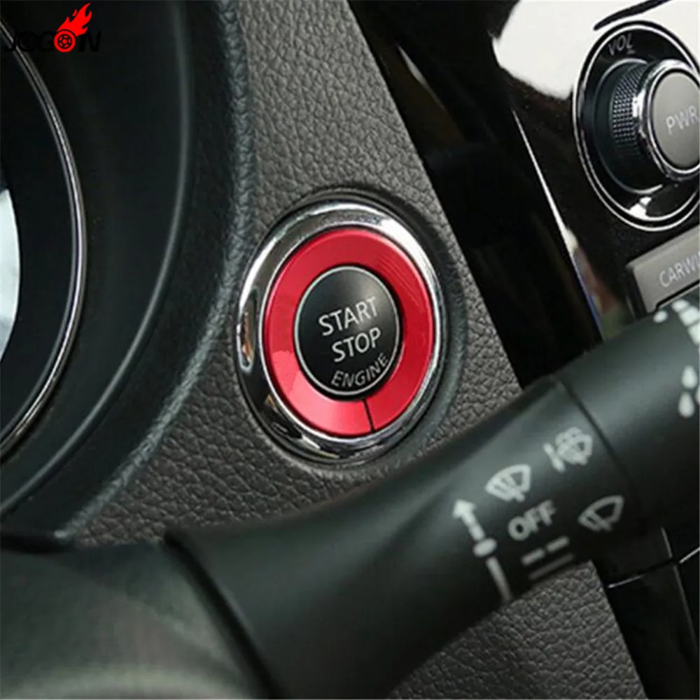 Ignition Engine Start Stop Push Button Cover Ring Trim For Infiniti Q50 Q60 QX60 2014 2015 2016 2017 2018 & Nissan