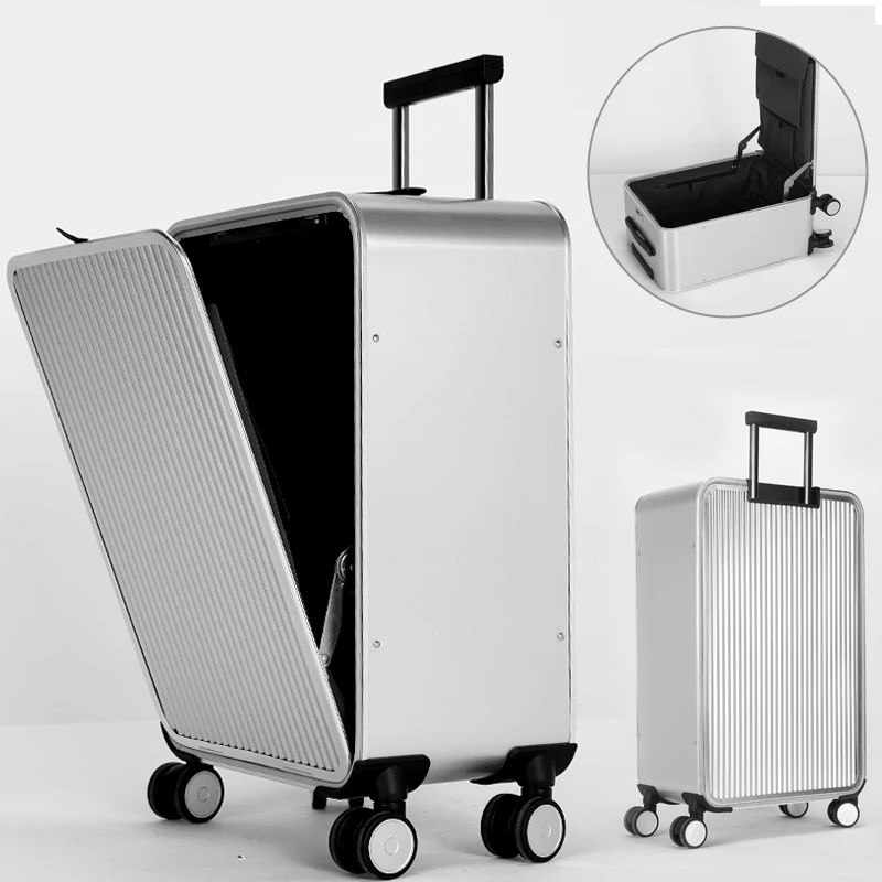 Hot! Nieuwste 20 "24" Inch 100% Aluminium Rollende Bagage Vrouwen Reistas Mala De Viagem Tsa Lock Cabine Trolley Koffer Handbagage