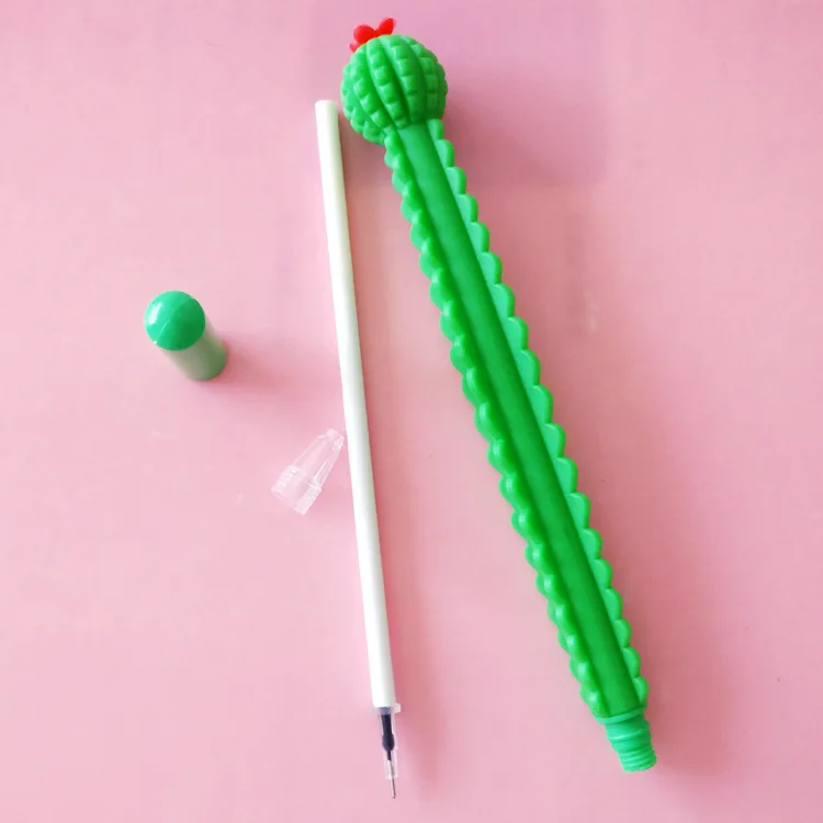 1 pcs fresh cactus ball modelling neutral pen student black carbon signature pen