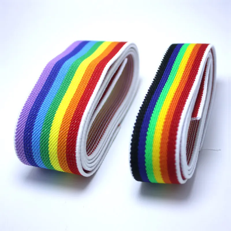 new style Beautiful stripes high quality durable pants skirt belt sewing clothing accessories  elastic band rubber Color belt