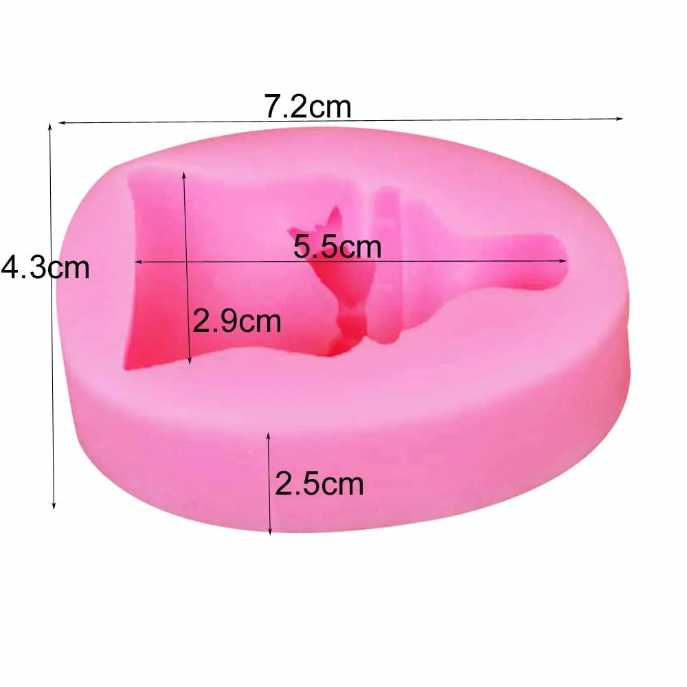 Baby Feeding Bottle Candle Moulds Soap Mold Kitchen-Baking Resin Silicone Form Home Decoration 3D DIY Clay Craft Wax-Making M839