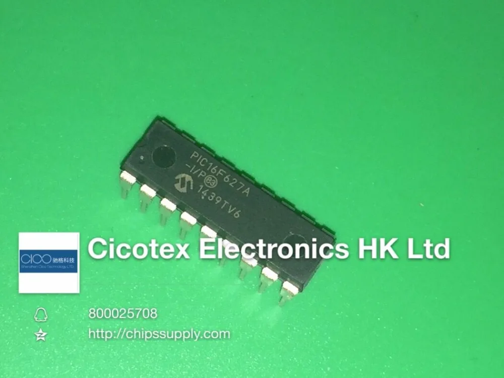 5pcs/lot PIC16F627A-I/P PIC16F627A-IP DIP18 IC MCU 8BIT 1.75KB FLASH 18DIP