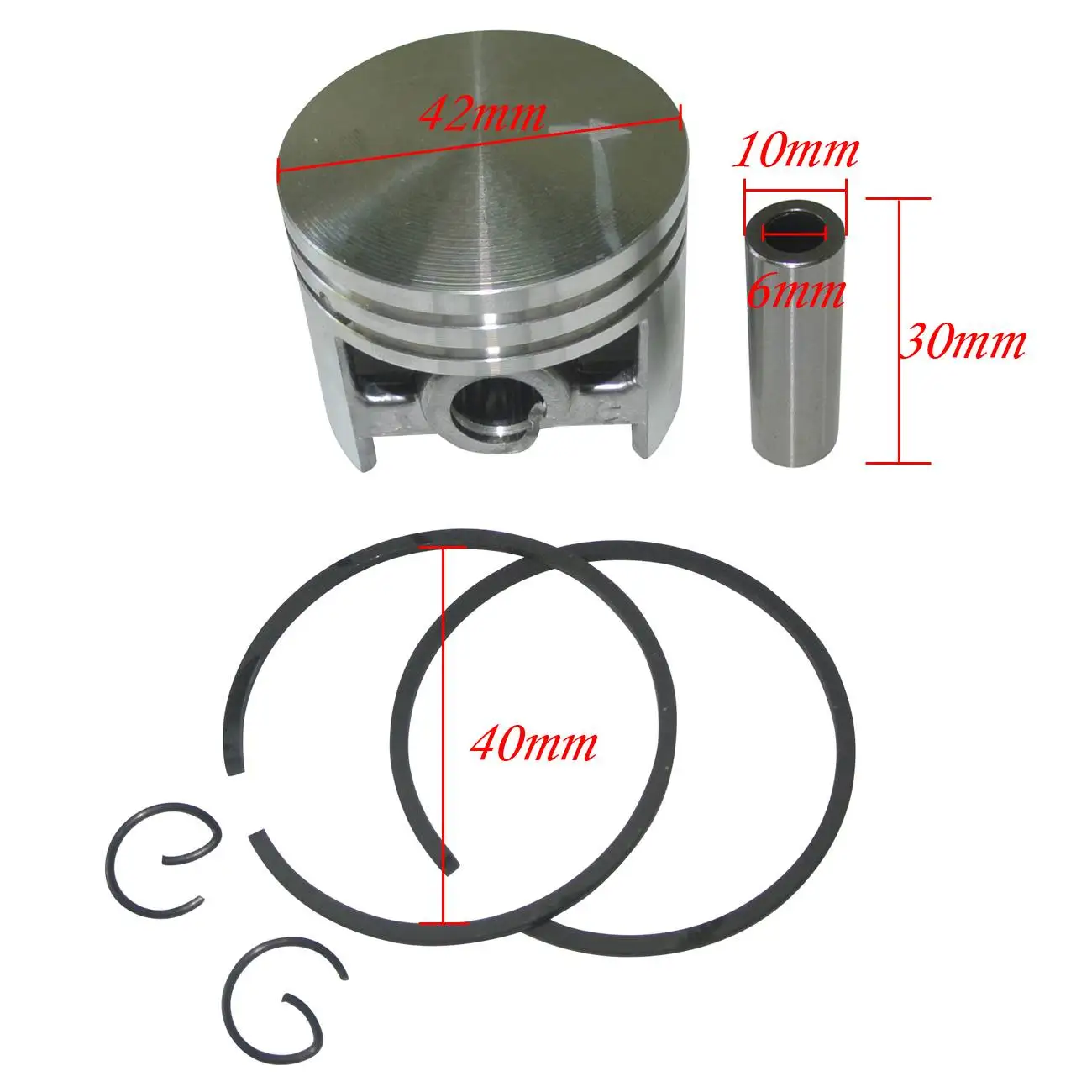 Chiansaw Piston Rebuild Kit WT Piston Rings for Stihl 024 MS240 Chainsaws 42mm