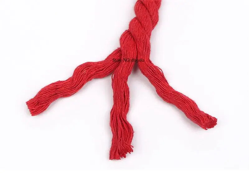 New 12mm 100% Cotton  3 Shares Twisted Cotton Cords  DIY Craft Decoration Rope Cotton Cord for Bag Drawstring Belt 15 Colors