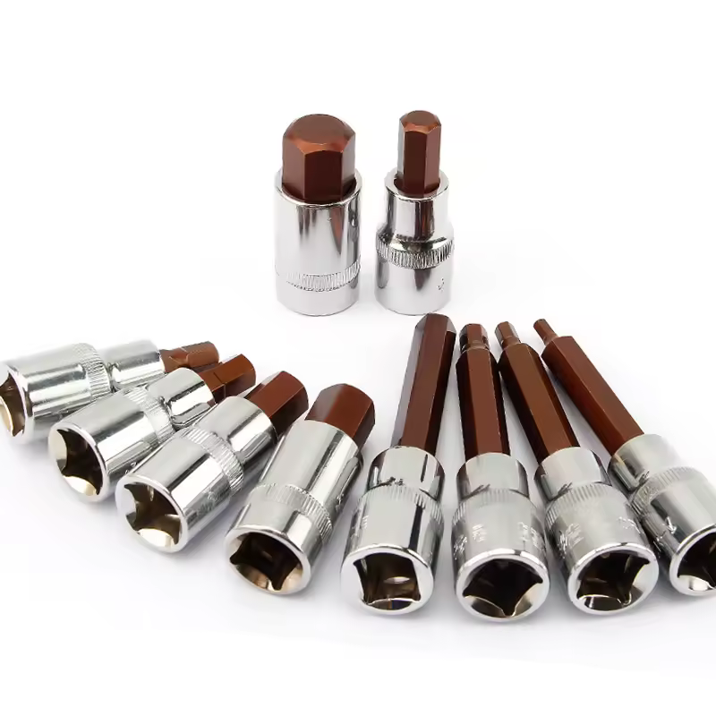 1/2 douille hexagonale 1 pièces S2 embouts hexagonaux adaptateur clé Allen pour clé dynamométrique clé à douille à cliquet H4/H5/H6/H7/H8/H10/H12/H14/H17