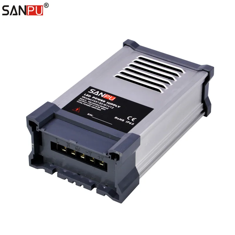 SANPU LED Power Supplies 12V 150W Rainproof 110V 220V AC to DC Light Transformers Switch Drivers Full Container Load Wholesale