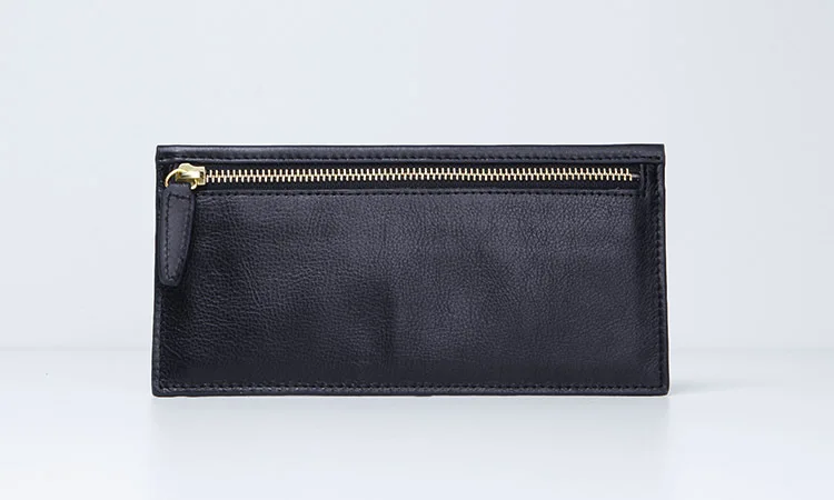 EMMA YAO fashion ultra-thin women's designer long wallet genuine leather wallet female