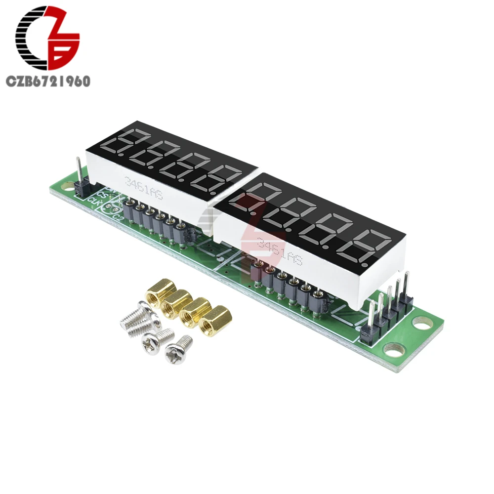 MAX7219 LED Dot Matrix CWG 8Digit Digital Tube Display Module 5V Red for Arduino Microcontroller Serial Control Driver 7 Segment