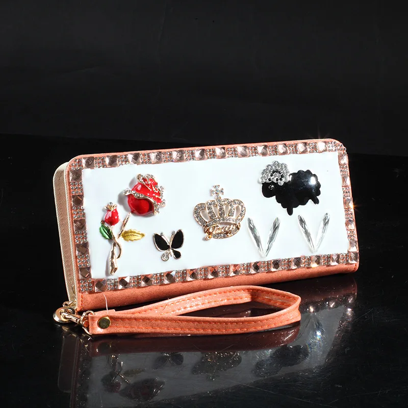 Women Handbag Rushed Handbags Bolsa Feminina 2015 New Hand Inlaid Diamond Patent Leather Wallet Purse Mianyang Korean Explosion