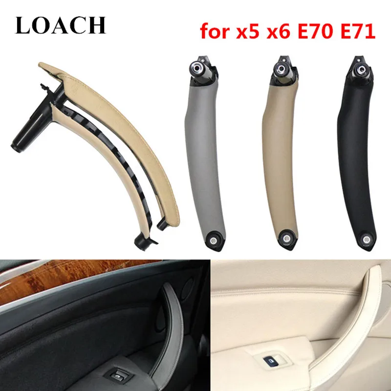 

Car Interior Door Handles for BMW X5 E70 X6 E71 E72 Inner Doors Panel Handle Bar Pull Trim Cover Black Gray Beige Left Right New