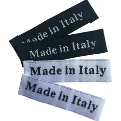 Made In Italy naszywki na odzież odzież Handmade Zakka Tag Handmade tkana etykieta niestandardowe tagi do szycia akcesoria praca ręczna