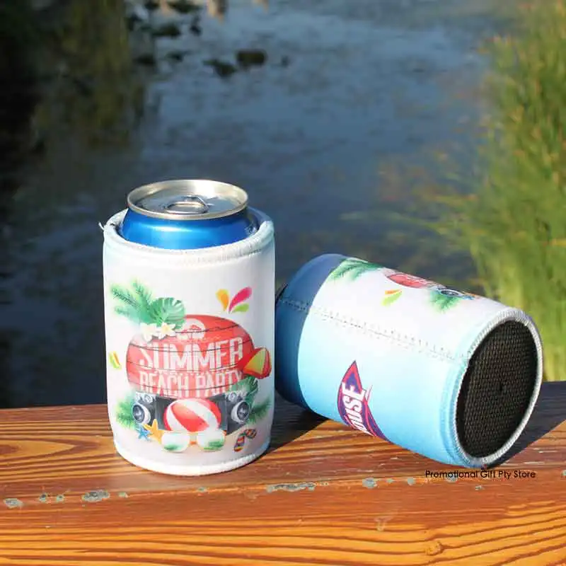 500pcs Over Stitched Top & Bottom Csutomized Print With Your Logo Neoprene Stubbie Cooler Stubby Holder Can Cooler Wedding Gift