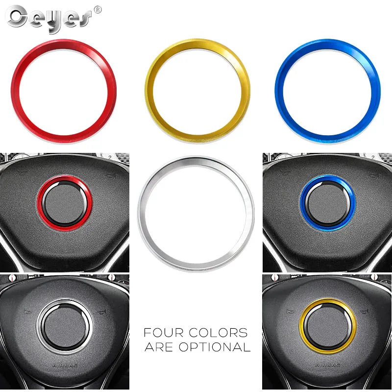 Ceyes Car Steering Wheel Ring Styling Accessories Decoration Sticker Circle Case For Mercedes Benz GLA W203 W211 W205 W204 Cover