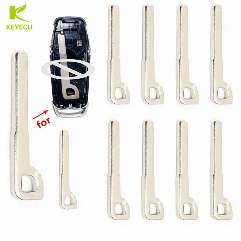 KEYECU 10PCSX Replacement New Uncut Smart Remote Emergency Insert Key Blade for Ford F-150 Fusion Mustang for Lincoln MKC MKZ