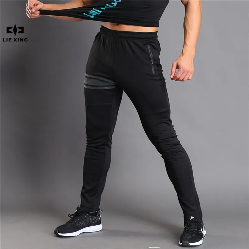 

Hot Men's Black Striped Elastic Waist Pants Breathable Training Exercise Running Fitness Clothing Quick-Dry Sweatpants Sportwear