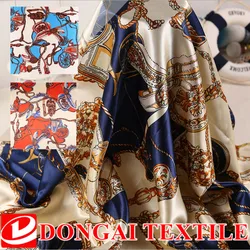 1*1.5m Wholesale Print Satin Fabric Sewing Vintage Silk Material Scarf Fabric