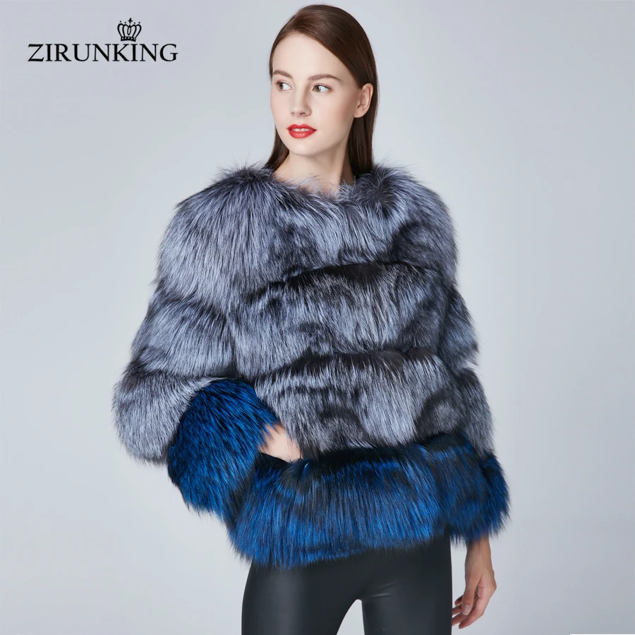 Zirunking Vrouwen Real Fox Fur Coats Winter Warm Natuurlijke Vos Bont Jas Vrouwelijke Dikke Vos Bont Bovenkleding Fashion Lady Kleding ZC1861