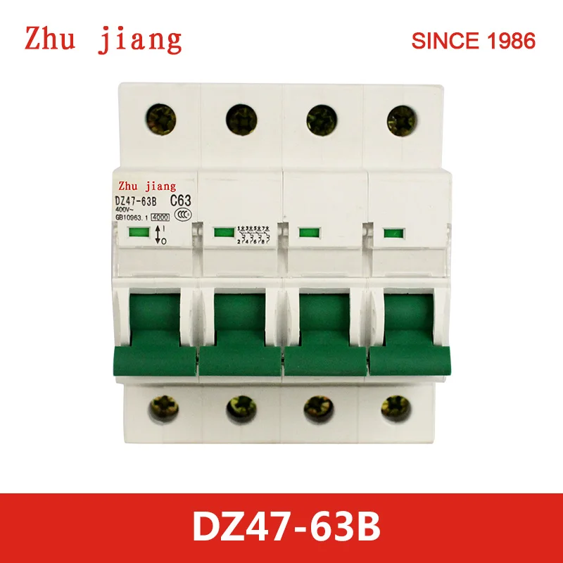 Aria interruttore automatico DZ47-63B 4P interruttore automatico MCB RCCB