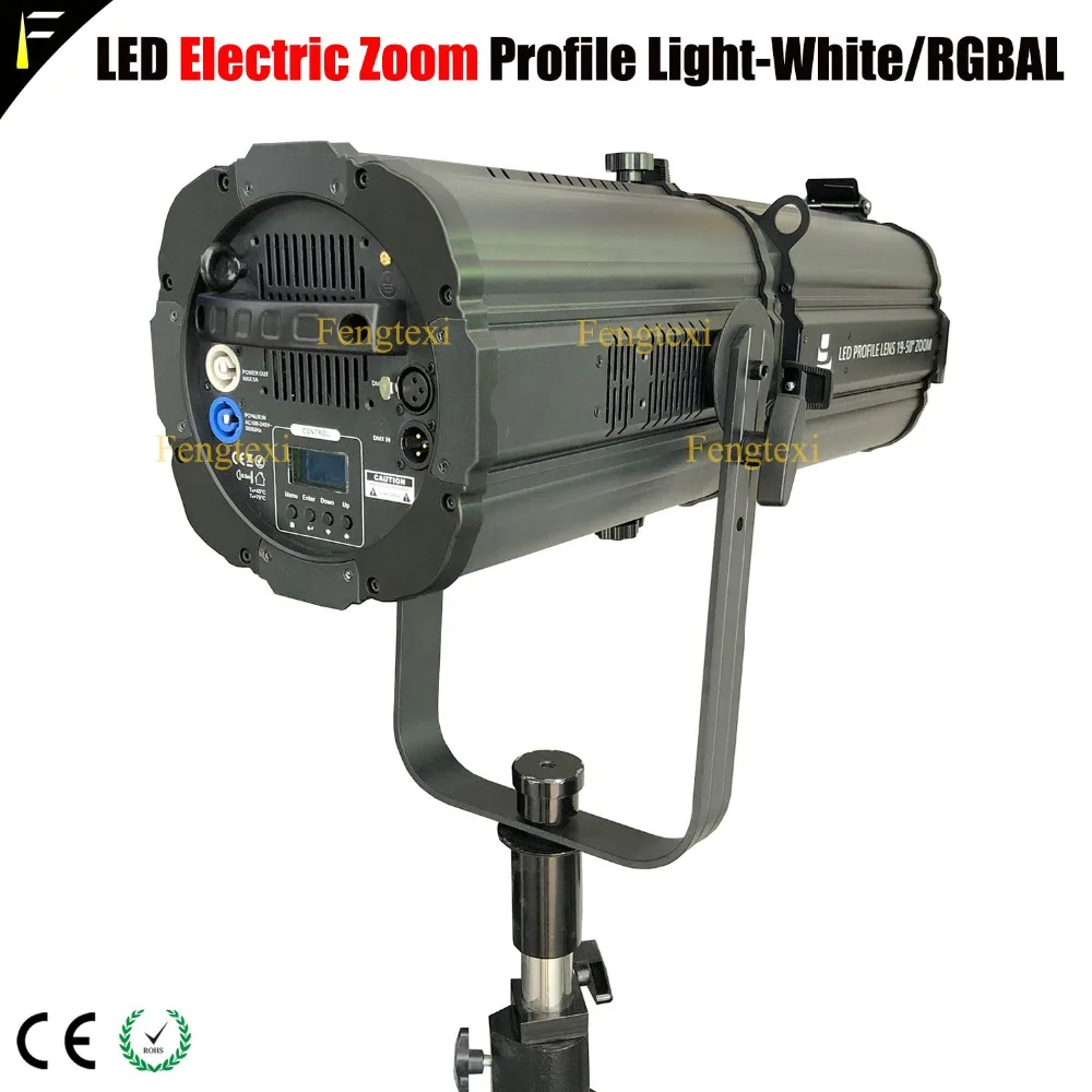 COB LED 200W RDM Zoom Profile Theater Light RGBAL/ Cold White/Warm White 19-50 Degree Auto Zoom Profile Spot Light for Concert