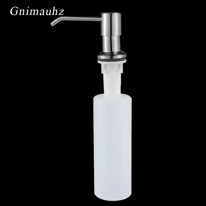 Soap dispenser pump Countertop Liquid Dish Hand Pump Replacement Kitchen Sink Soap Dispenser stainless steel head plastic bottle