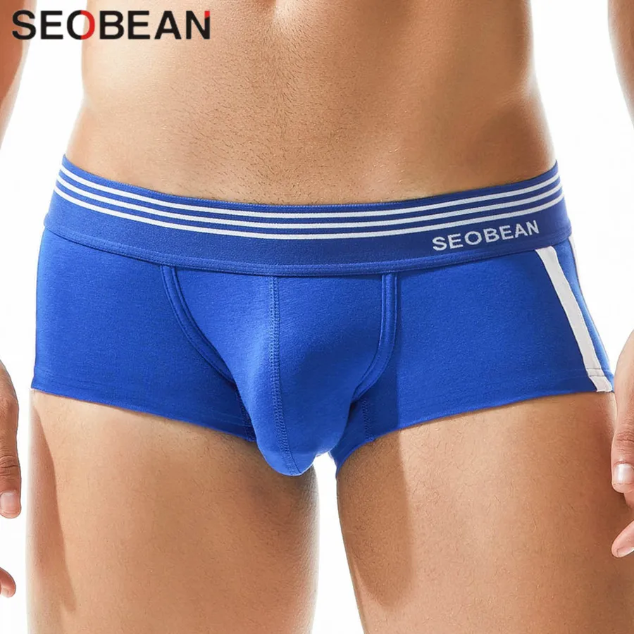 3 pieces / lot Brand Underwear Men Boxer U Pouch Sexy Underpants Cotton Trunks Boxers Shorts Male Panties Low Waist Size M-XXL