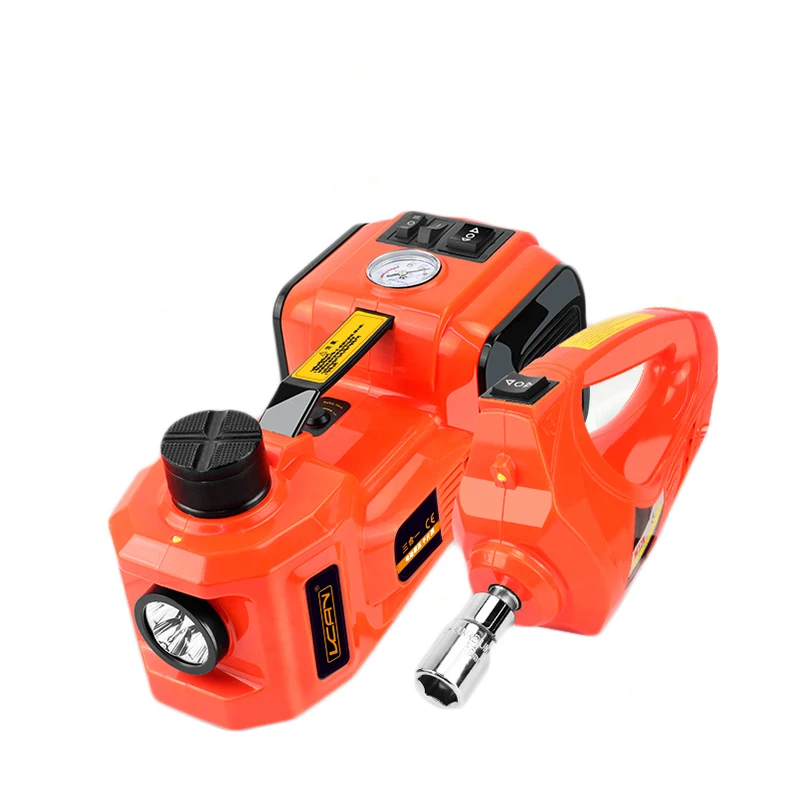 Car Electric Jack Hydraulic Floor 12V DC 5 Ton Air Infatable Car Floor Jack With Impact Wrench And Tire Gauge Air Pump CT06203