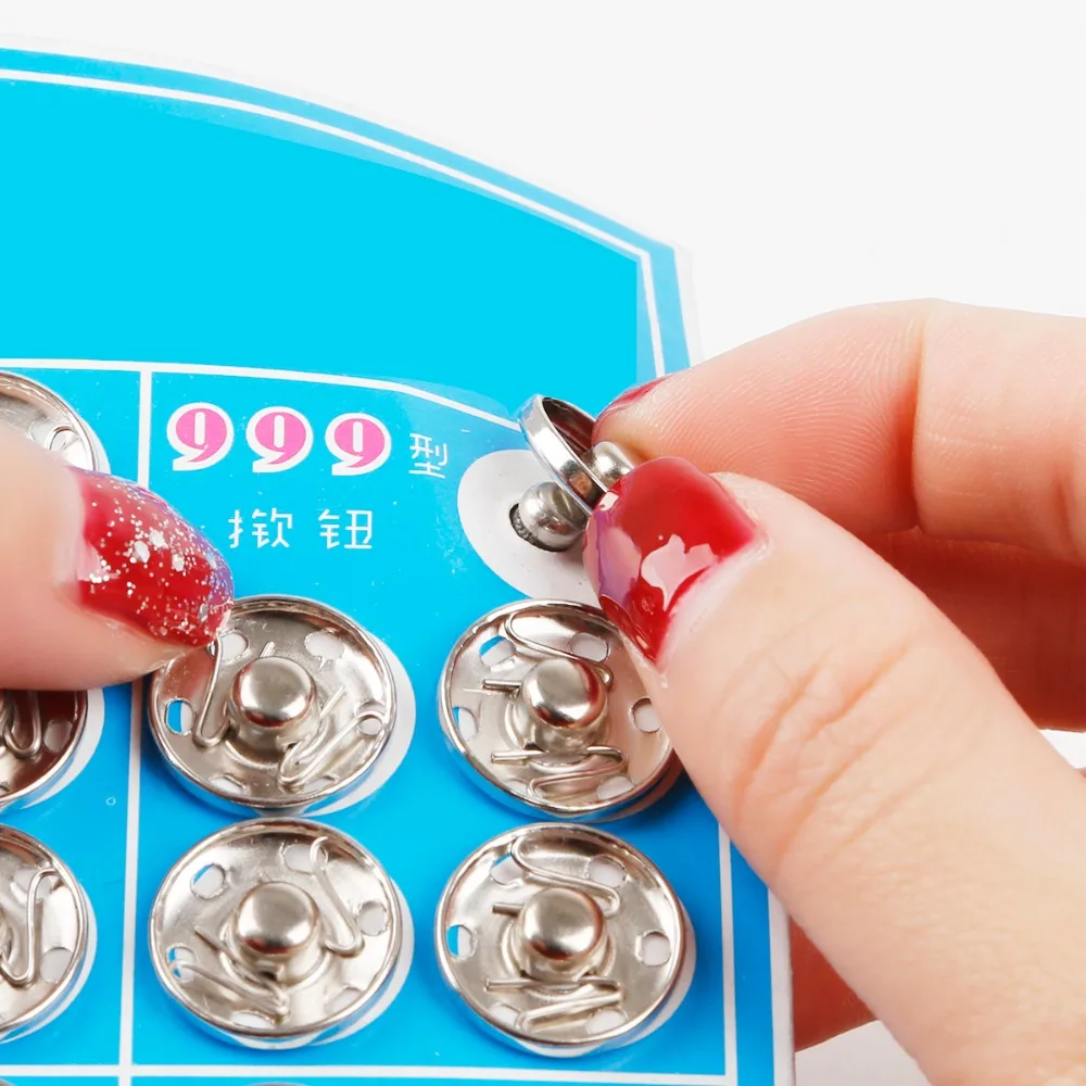 8/10/12/14/16/18mm Black White Small Metal Snap Fasteners Press Button Stud Sewing Clothing Accessories Embedded Buckle